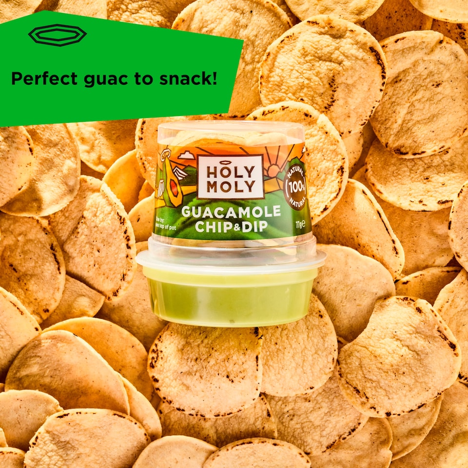 image 1 of Holy Moly Guacamole and Chip & Dip 76g 