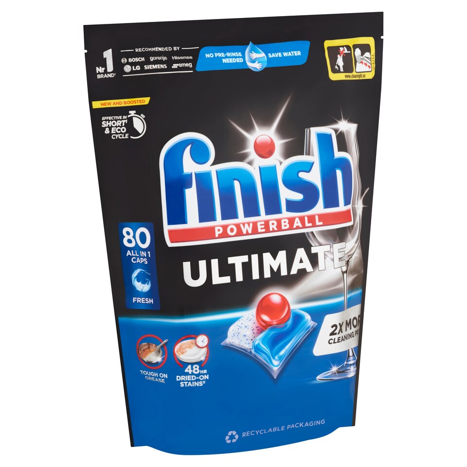 Finish Powerball Ultimate Fresh mosogatógép kapszula 80 db 1032 g