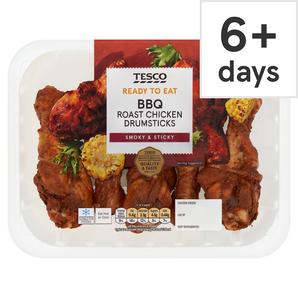 Tesco BBQ Roast Chicken Drumsticks 430g