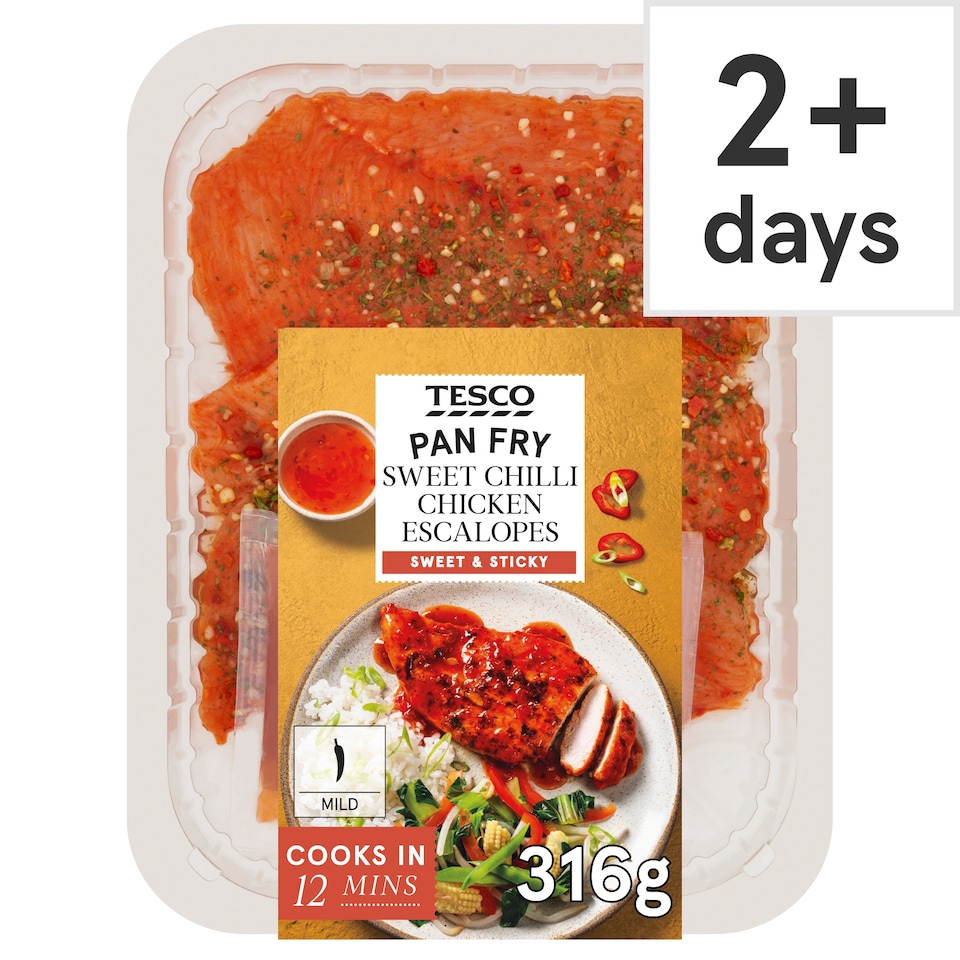 Tesco Sweet Chilli Chicken Escalopes 316G