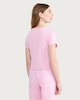 image 3 of F&F Cotton Rich Ribbed Short Sleeved Pyjama Top in Pink