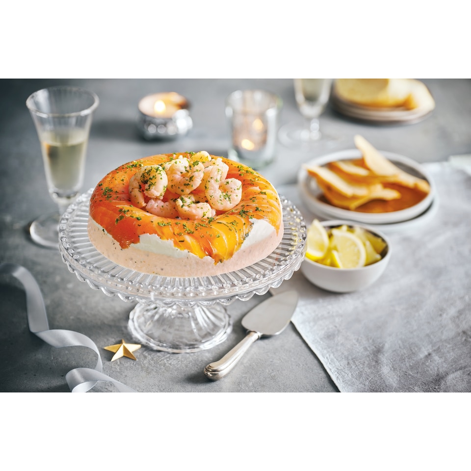 image 1 of 13. Tesco Finest Scottish Salmon Terrine Wreath 510g (Serves 6)