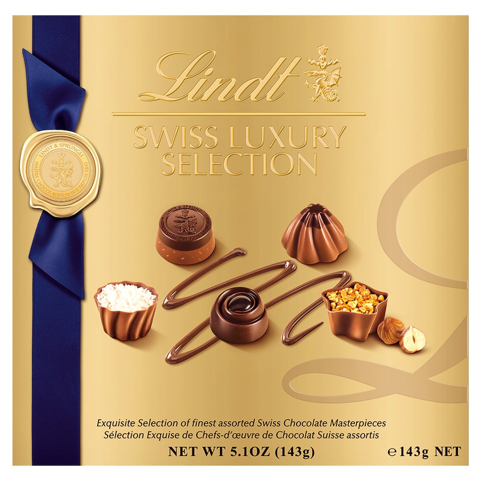 Lindt Swiss Luxury Selection csokoládéválogatás 143 g