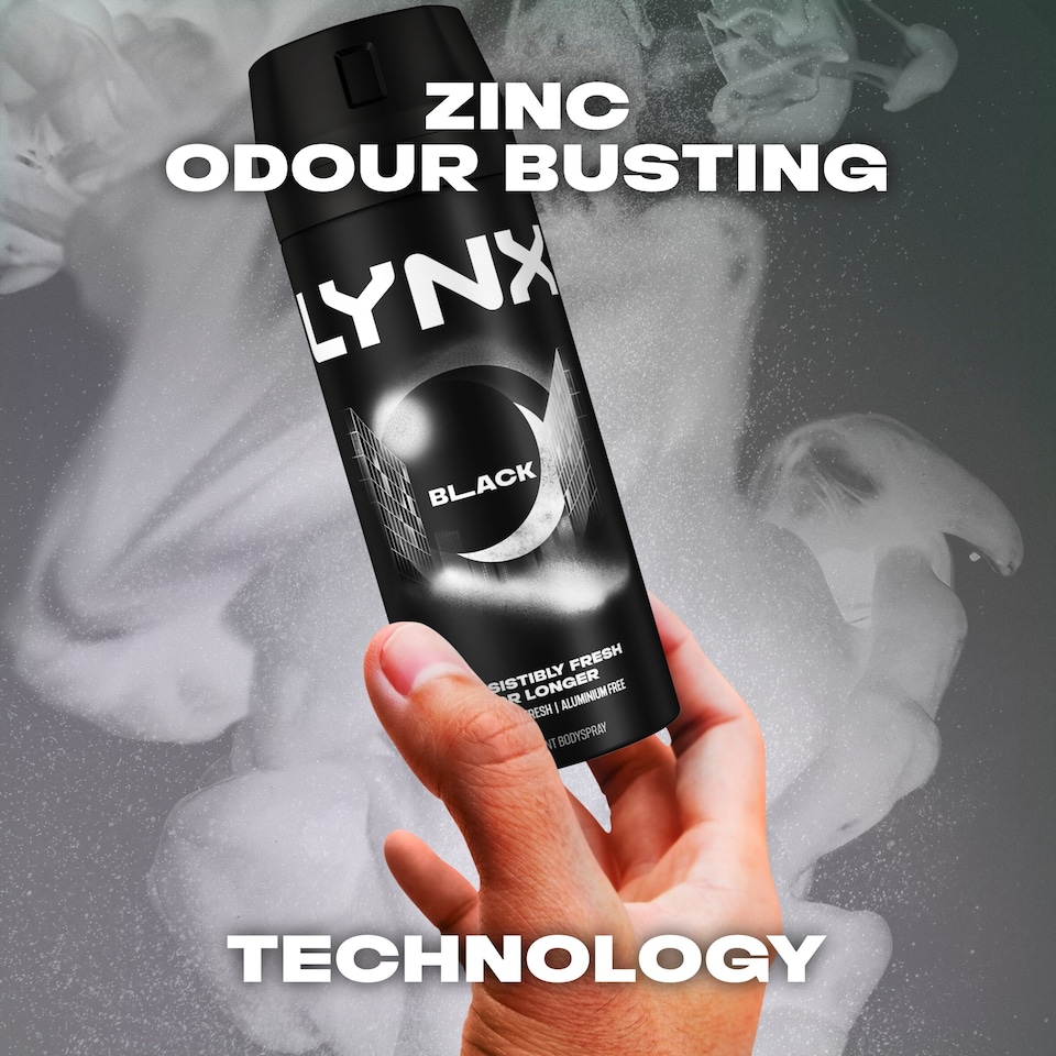 image 1 of Lynx Black 48h Deodorant Bodyspray for Men 150ml