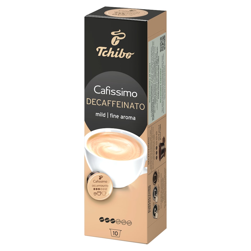 Tchibo Cafissimo Decaffeinato koffeinmentes kávékapszula 10 db 70 g  1. kép