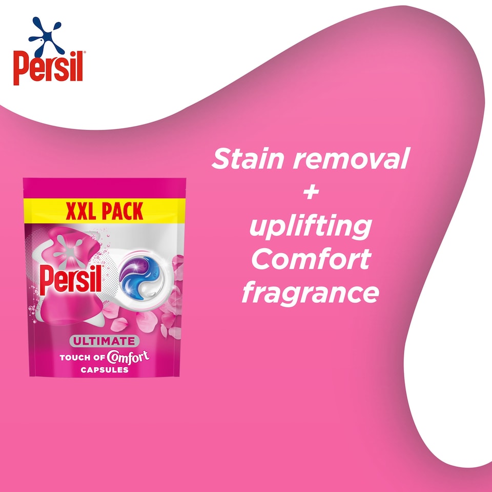 image 1 of Persil Ultimate Touch of Comfort Laundry Washing Detergent Capsules 44 Washes 928g