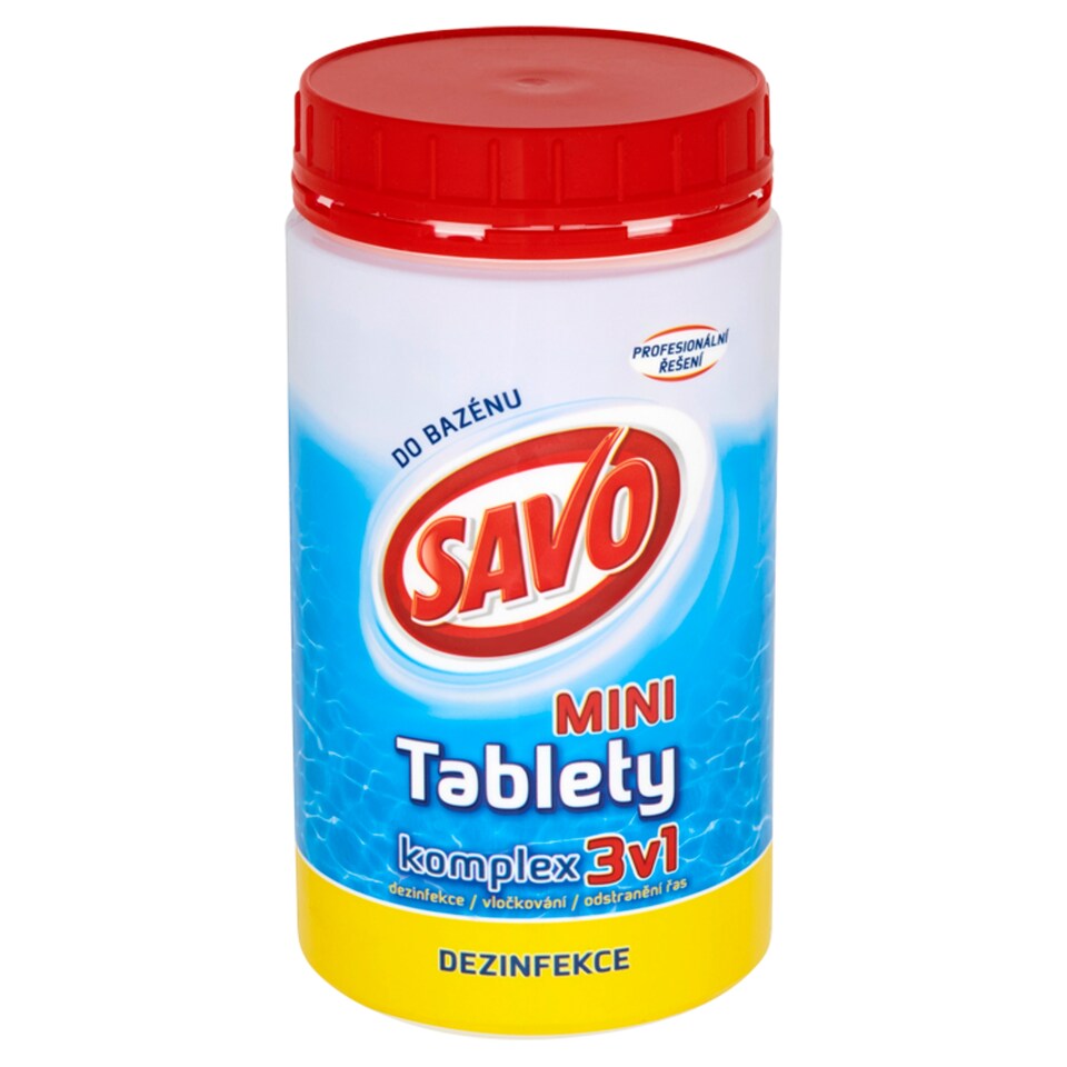 Obrázek 1 pro produkt Savo do bazénu Chlorové tablety MINI komplex 3v1 0,8kg