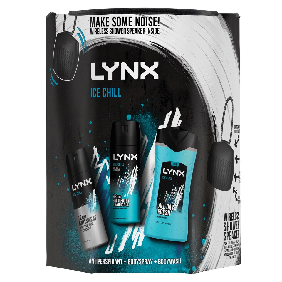 image 1 of Lynx Ice Chill Trio And Shower Speaker Gift Set