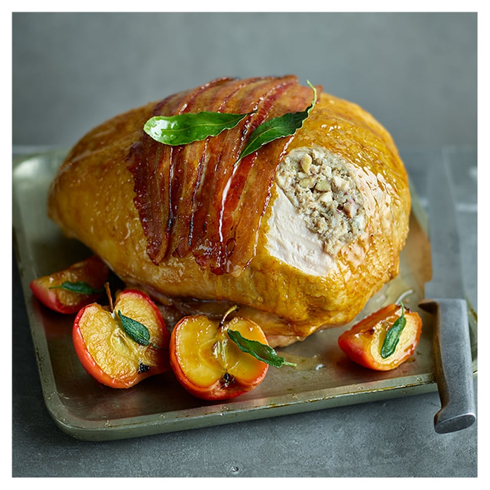 Tesco British Pork, Apple & Chestnut Stuffed Turkey Crown 2.6kg-3.39kg Serves 8-11