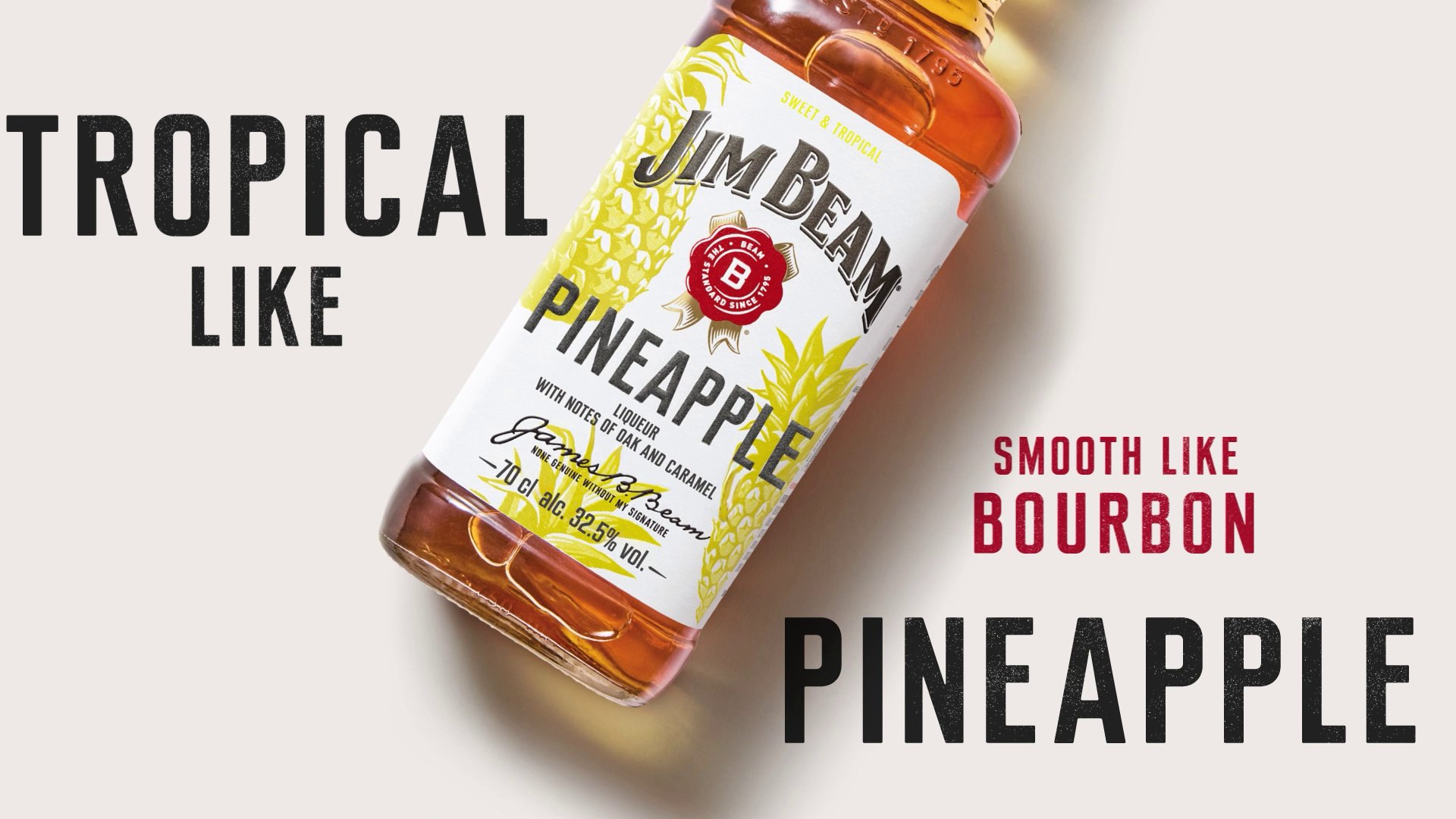 Jim Beam Pineapple Flavoured Bourbon Whiskey-Based Liqueur 32,5% 0