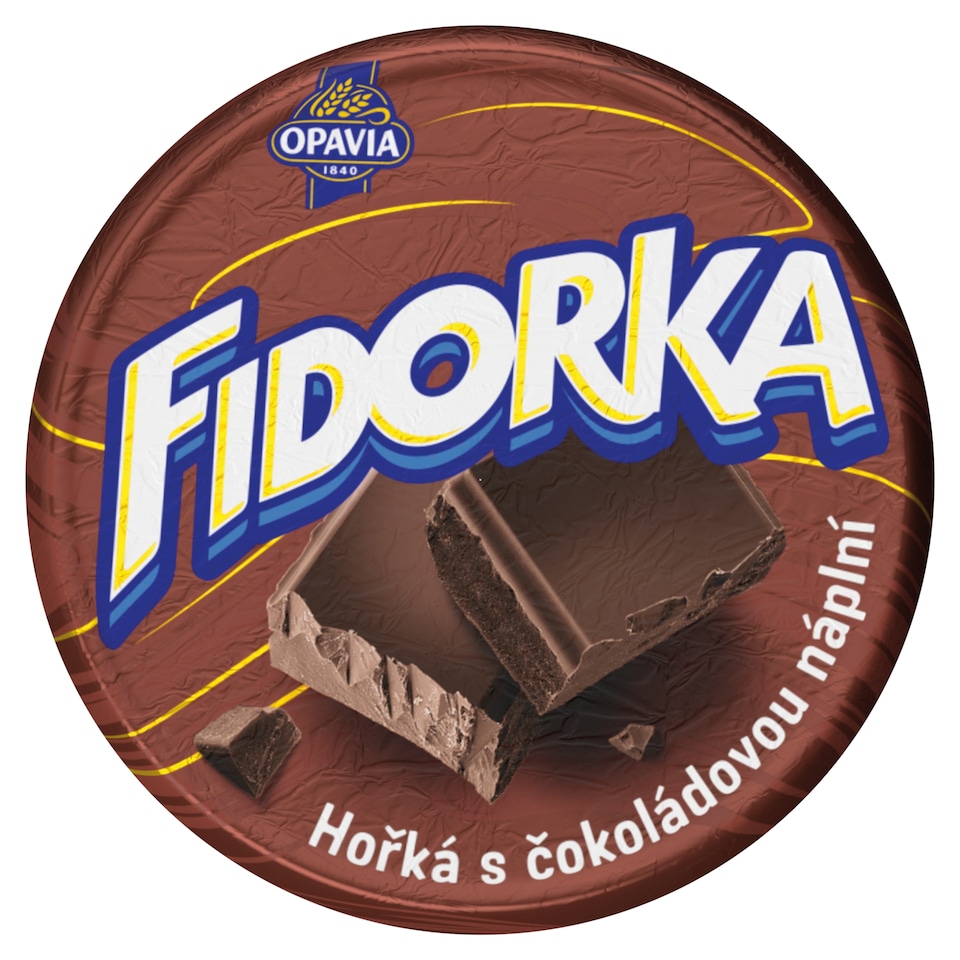 Opavia Fidorka Horká S čokoládovou Náplňou Hnedá 30 G