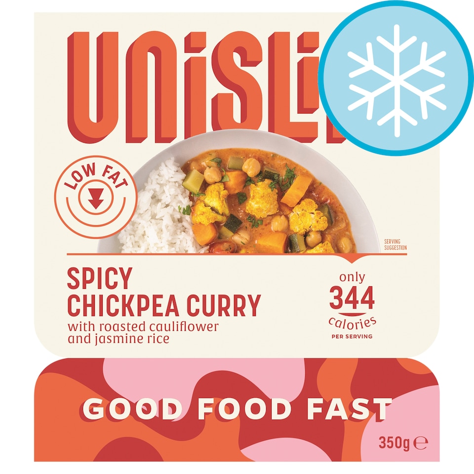 Unislim Spicy Chickpea Curry with roasted cauliflower and jasmine rice 350g