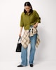 image 2 of F&F Knitted 3/4 Sleeve Cardigan in Olive