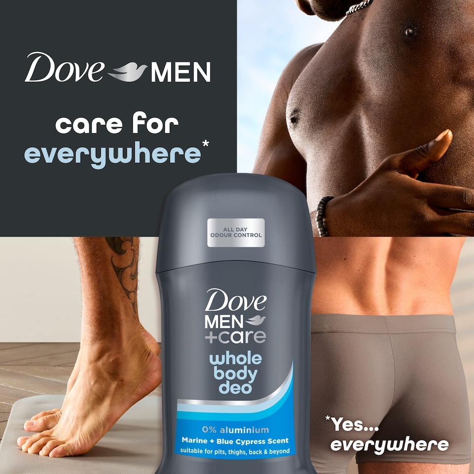 image 1 of Dove Men+Care Marine & Blue Cypress​ 48h Whole Body Deodorant Stick 50ml