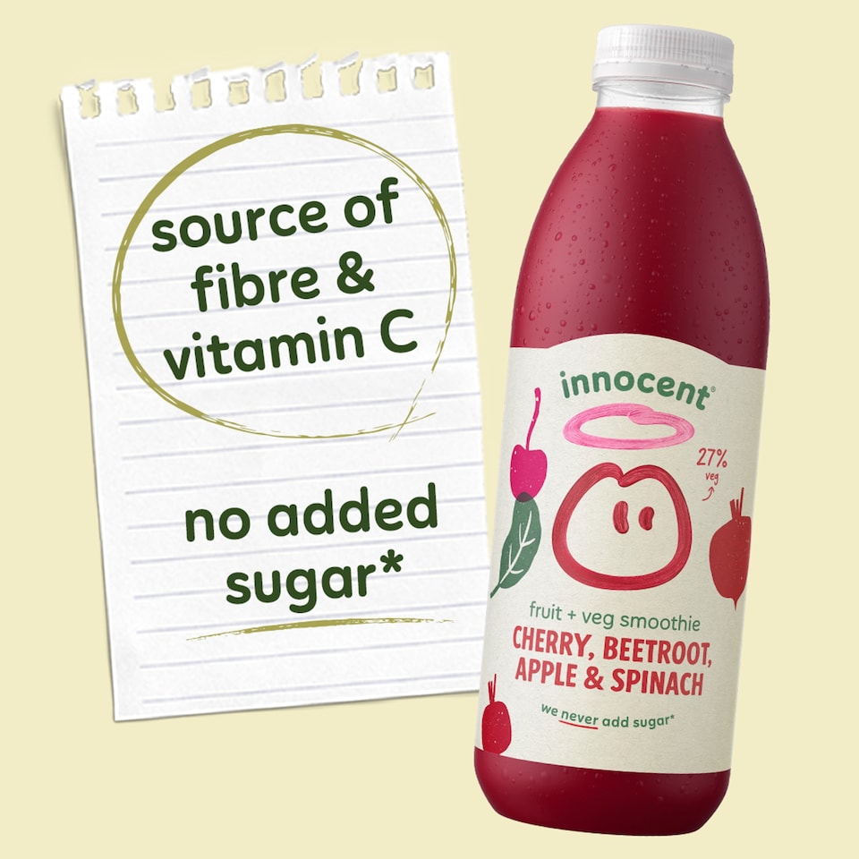 image 1 of innocent Beetroot, Apples, Cherries and Spinach Smoothie 750ml 