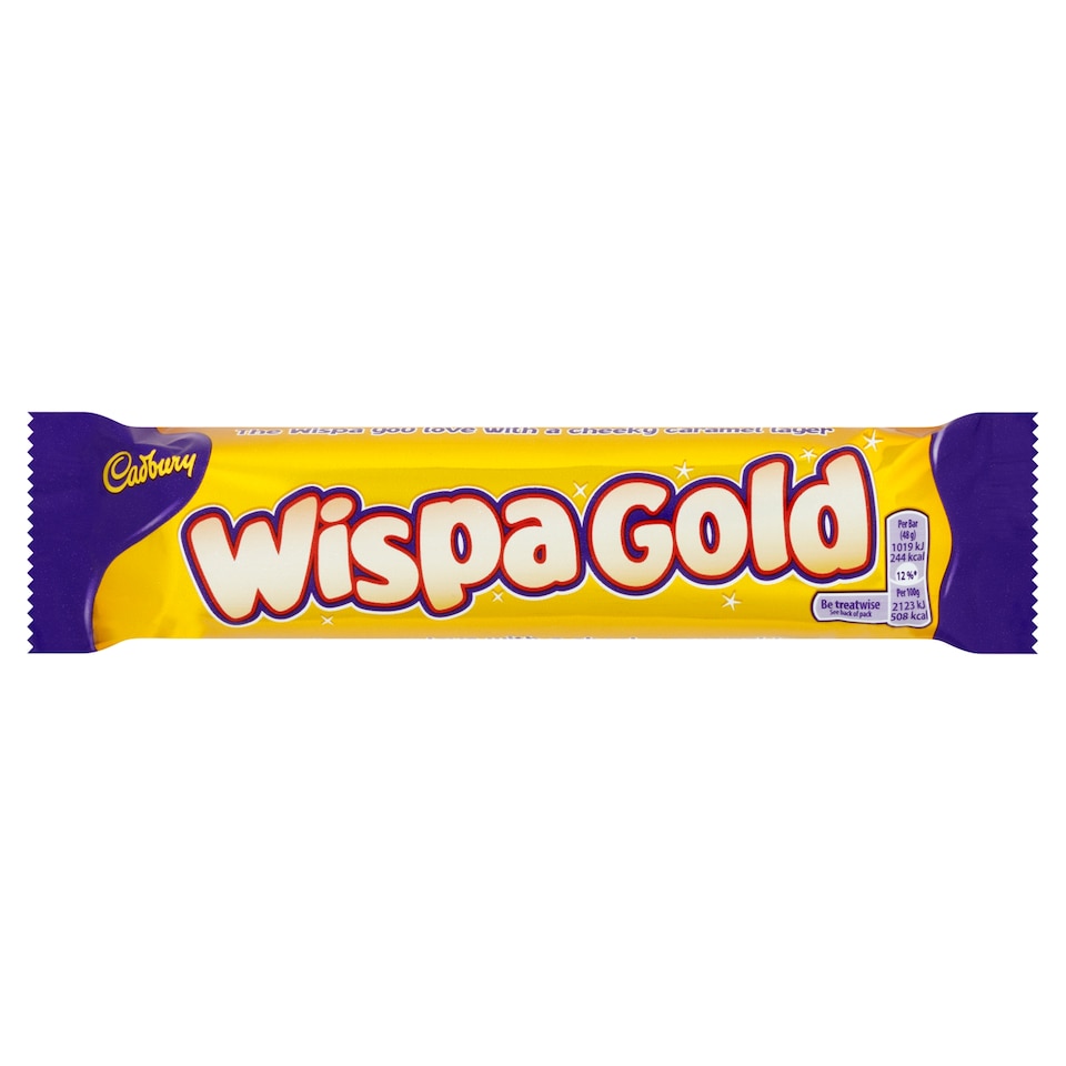 Cadbury Wispa Gold Chocolate & Caramel Bar Single 48g