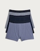 image 1 of F&F 3-Pack Cotton Rich Patterned Trunks in Blue