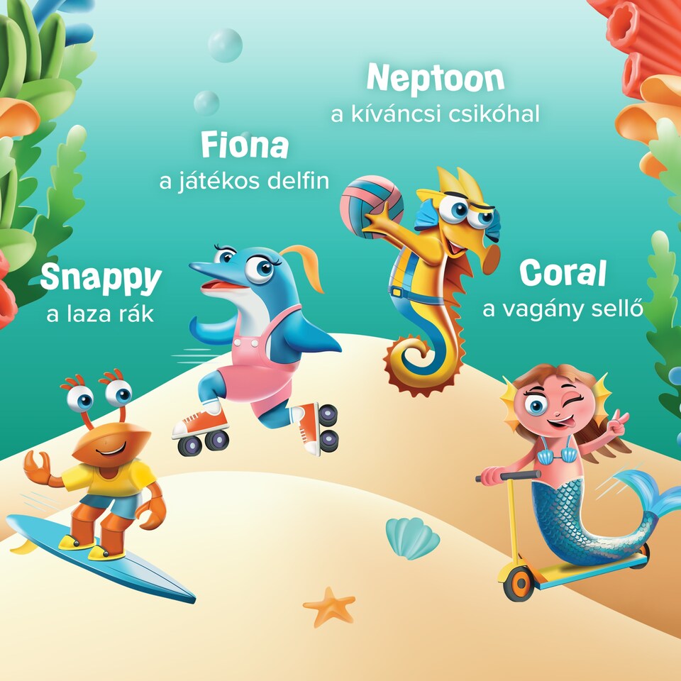 Palmolive Kids Sea Creatures Gyerek Tusfürdő pumpás 750 ml 1. kép