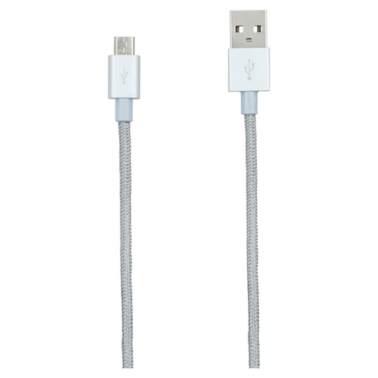 Tesco 1m Micro USB Braided Cable Grey Tesco Groceries