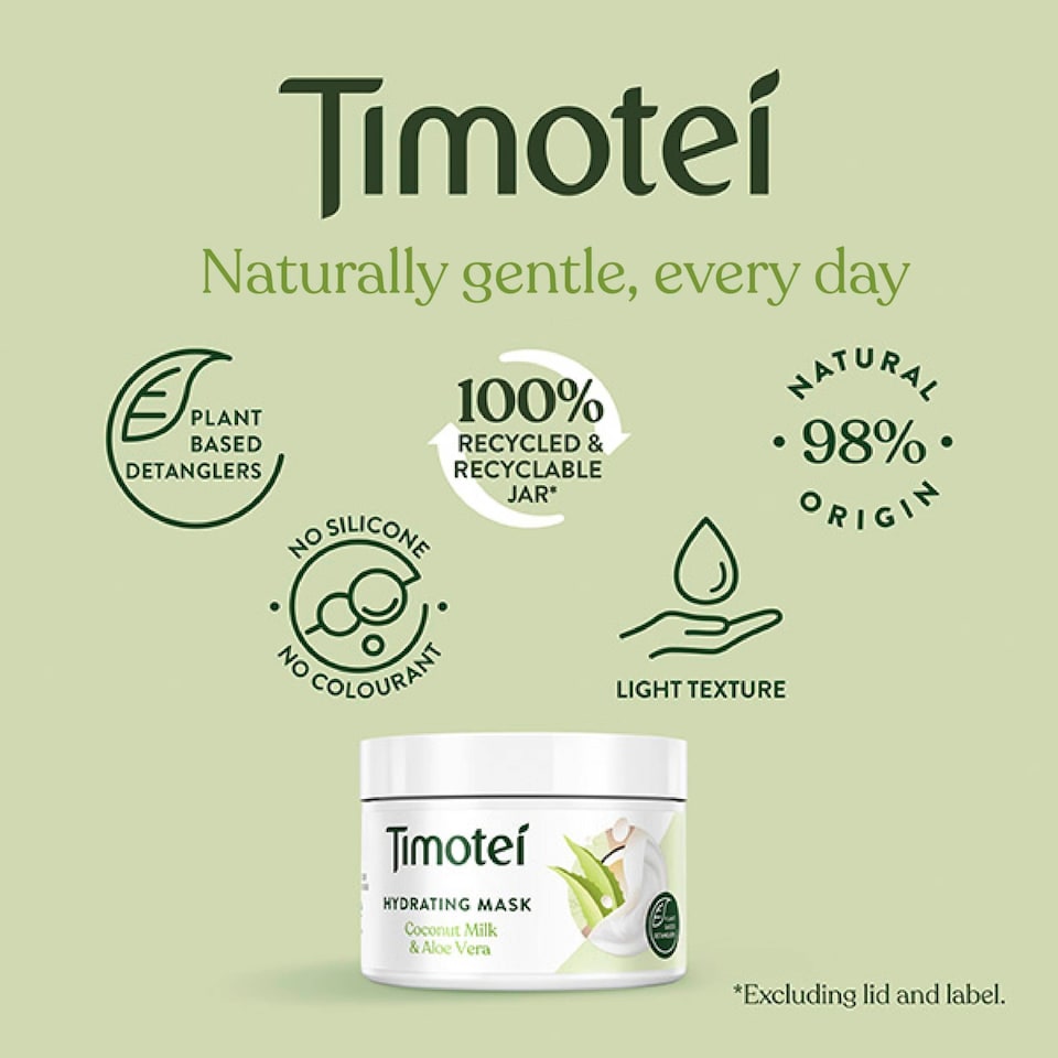image 1 of Timotei Hydrating Hair Mask Coconut &Aloe Vera 300Ml