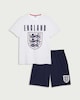 image 4 of England Pure Cotton Lion Crest Shorts Pyjama Set in Multi Black White