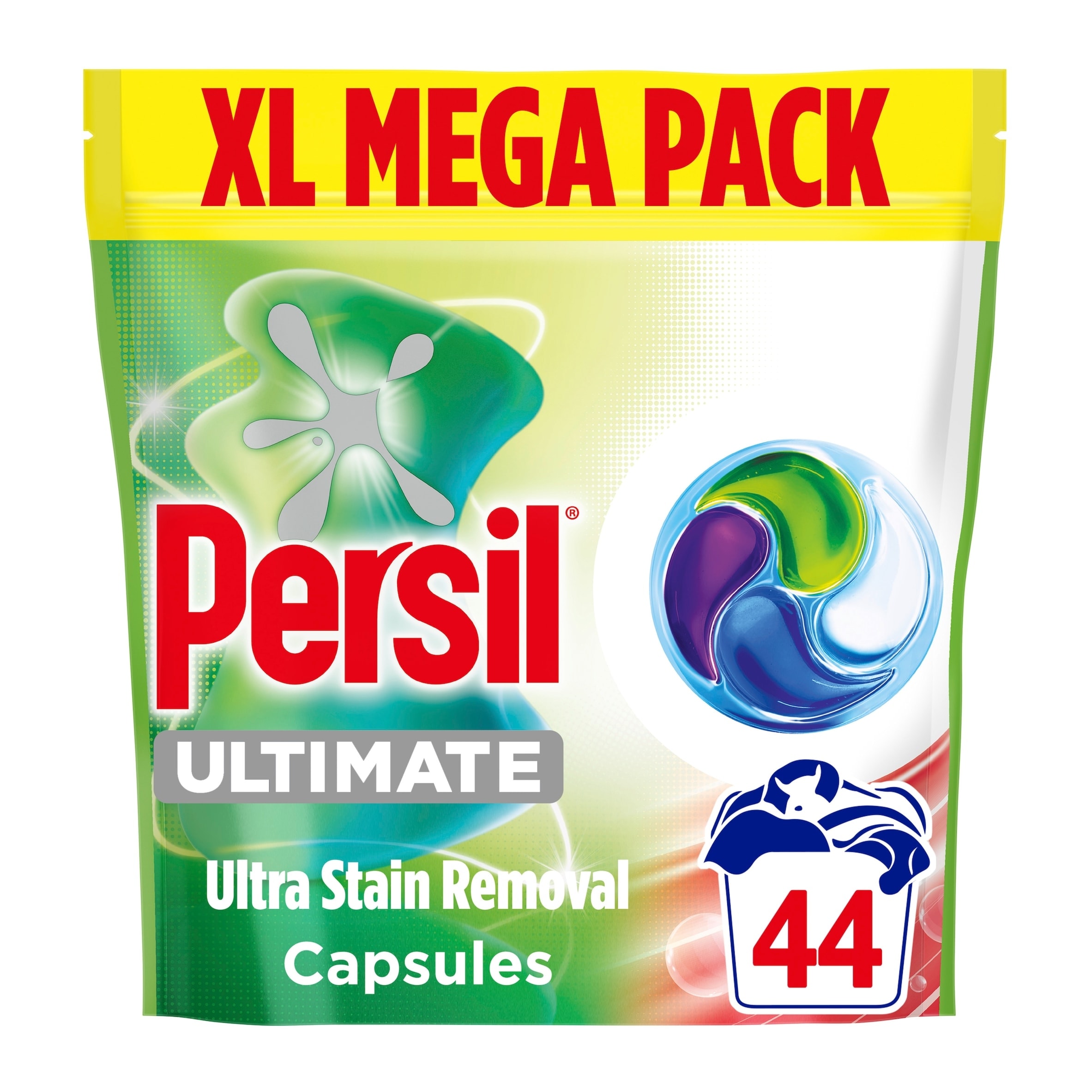 Persil Ultimate Bio Ultra Stain Removal Laundry Washing Detergent Capsules XL Mega Pack 44 Washes 598g