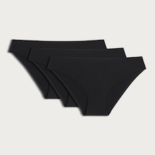 F&F 3-Pack No VPL High Leg Bikini Briefs in Black
