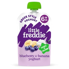 Little Freddie Organic Greek Style Yoghurt - Blueberry & Banana 100g