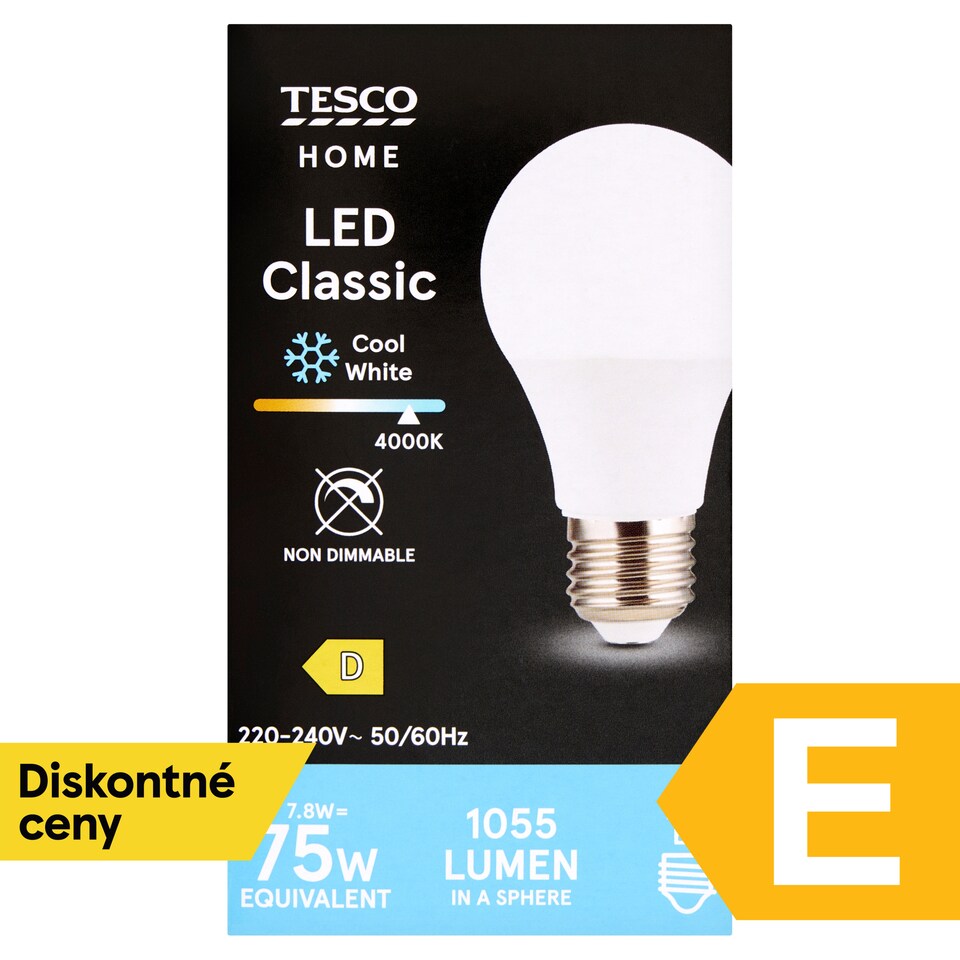 image 1 of Tesco Home LED Classic 7.8W E27 Cool White