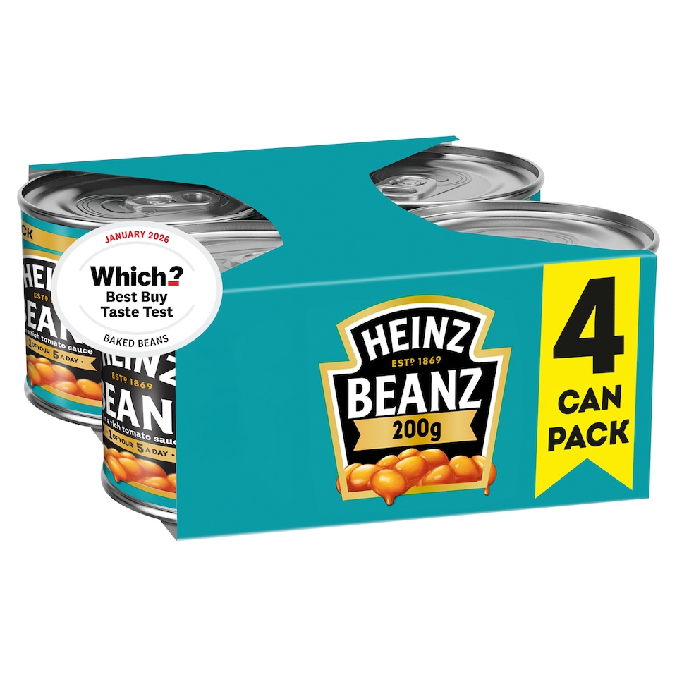 image 1 of Heinz Baked Beans in Tomato Sauce 4 x 200g