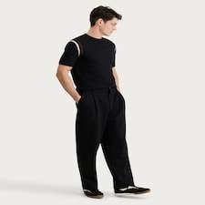 F&F Pure Cotton Colour Block Short Sleeved T-Shirt in Black