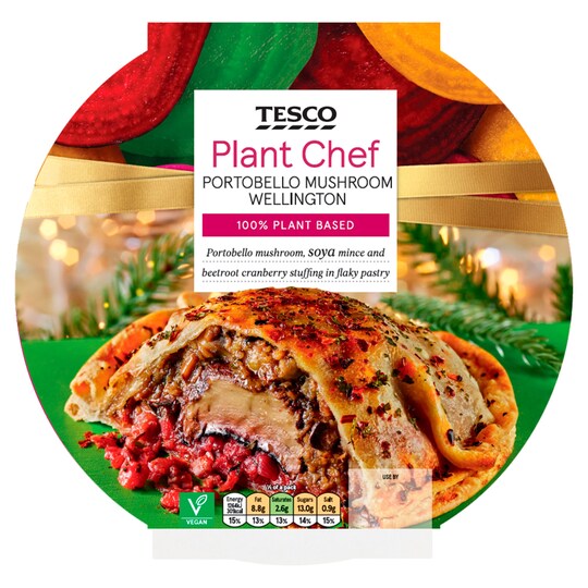 Tesco Plant Chef Portobello Mushroom Wellington 360G Tesco Groceries