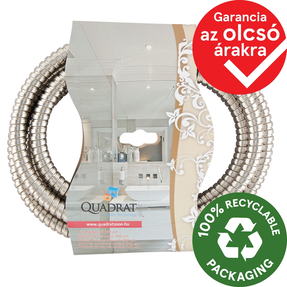 Quadrat 2000 Sanitary Technology fém gégecső 200 cm