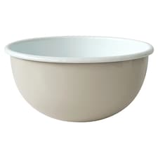 Go Cook Natural Taupe Enamel Large Mixing Bowl