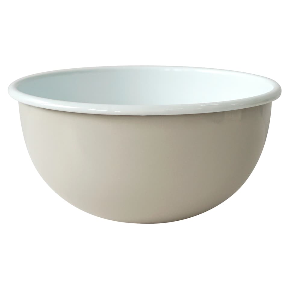 Go Cook Natural Taupe Enamel Large Mixing Bowl