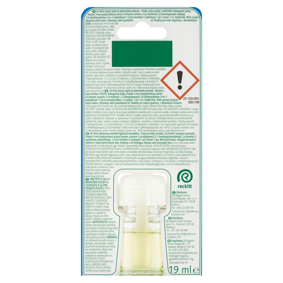 image 1 of Air Wick Liquid Refill for Electric Device Linen & White Orchid 19ml
