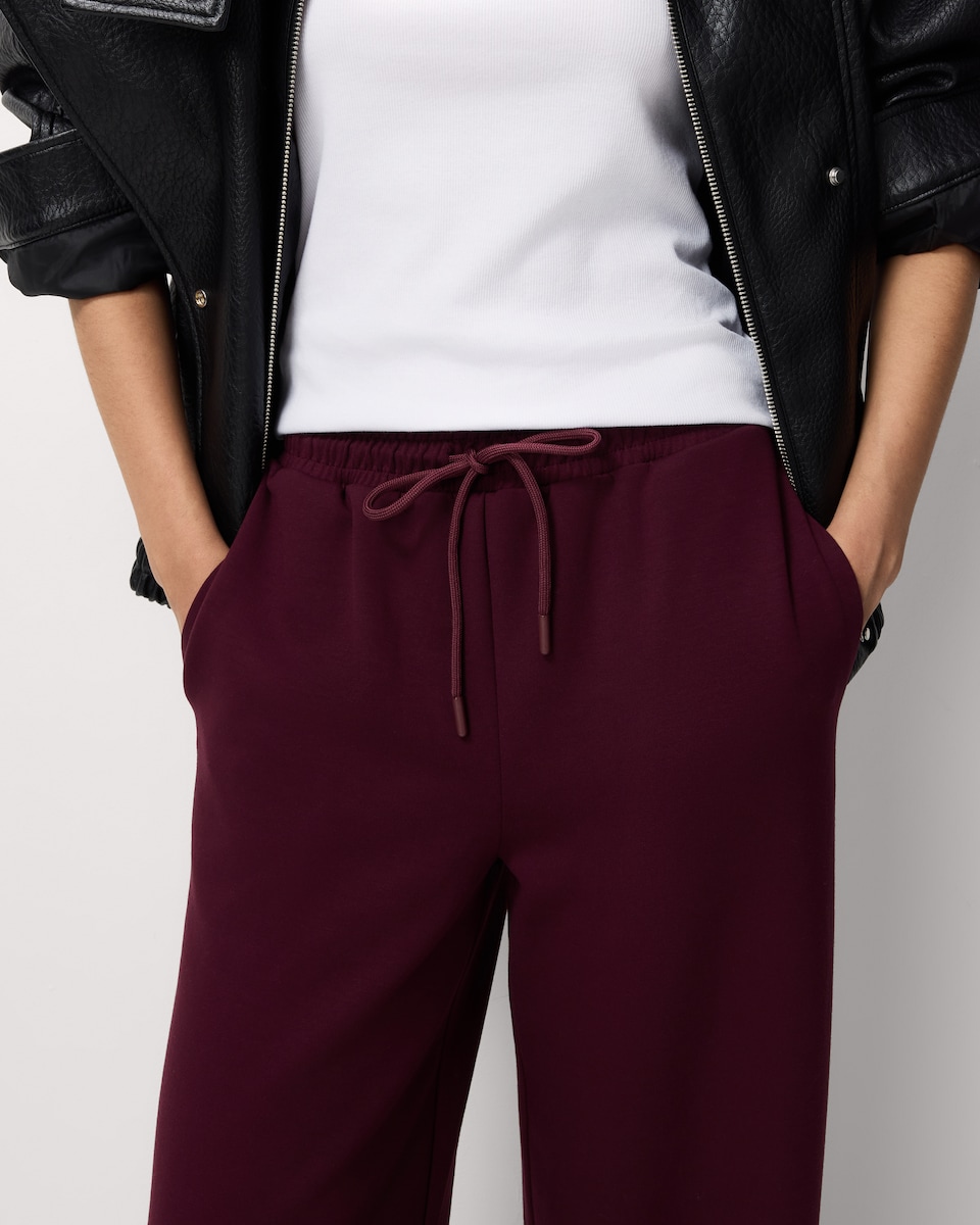 image 1 of F&F Scuba Wide Leg Joggers in Purple