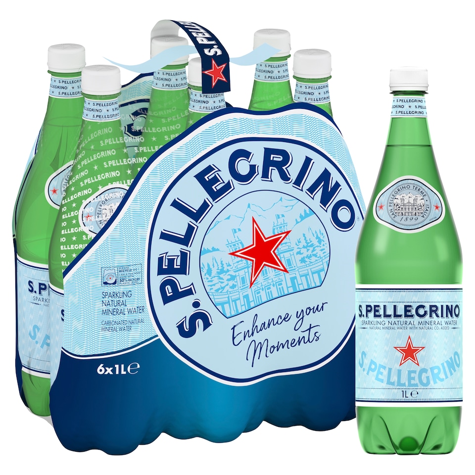 image 1 of San Pellegrino Sparkling Natural Mineral Water Multipack 6x1L