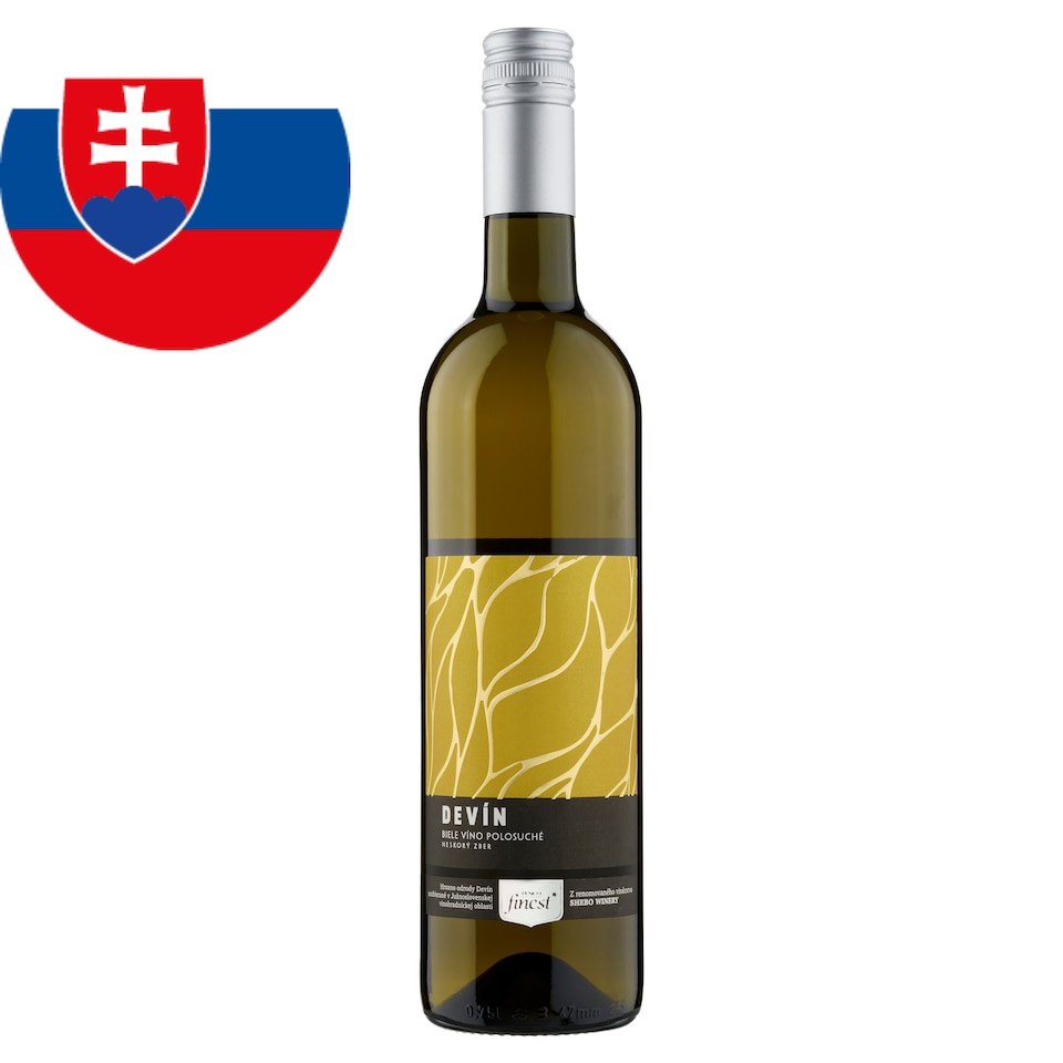 Tesco Finest Devín biele víno polosuché neskorý zber 750 ml