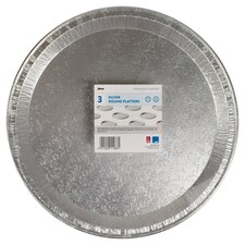 Jena Round Foil Platters 31Cm 3Pack
