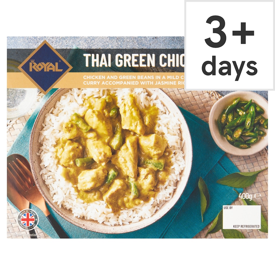 Royal Thai Green Chicken Curry With Jasmine Rice 400G