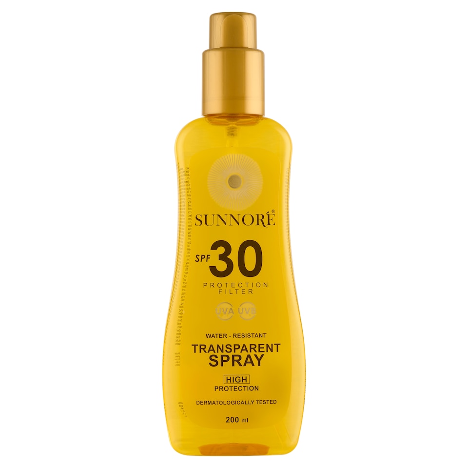 image 1 of Sunnoré Waterproof Spray with UVA and UVB Protection SPF 30 200ml