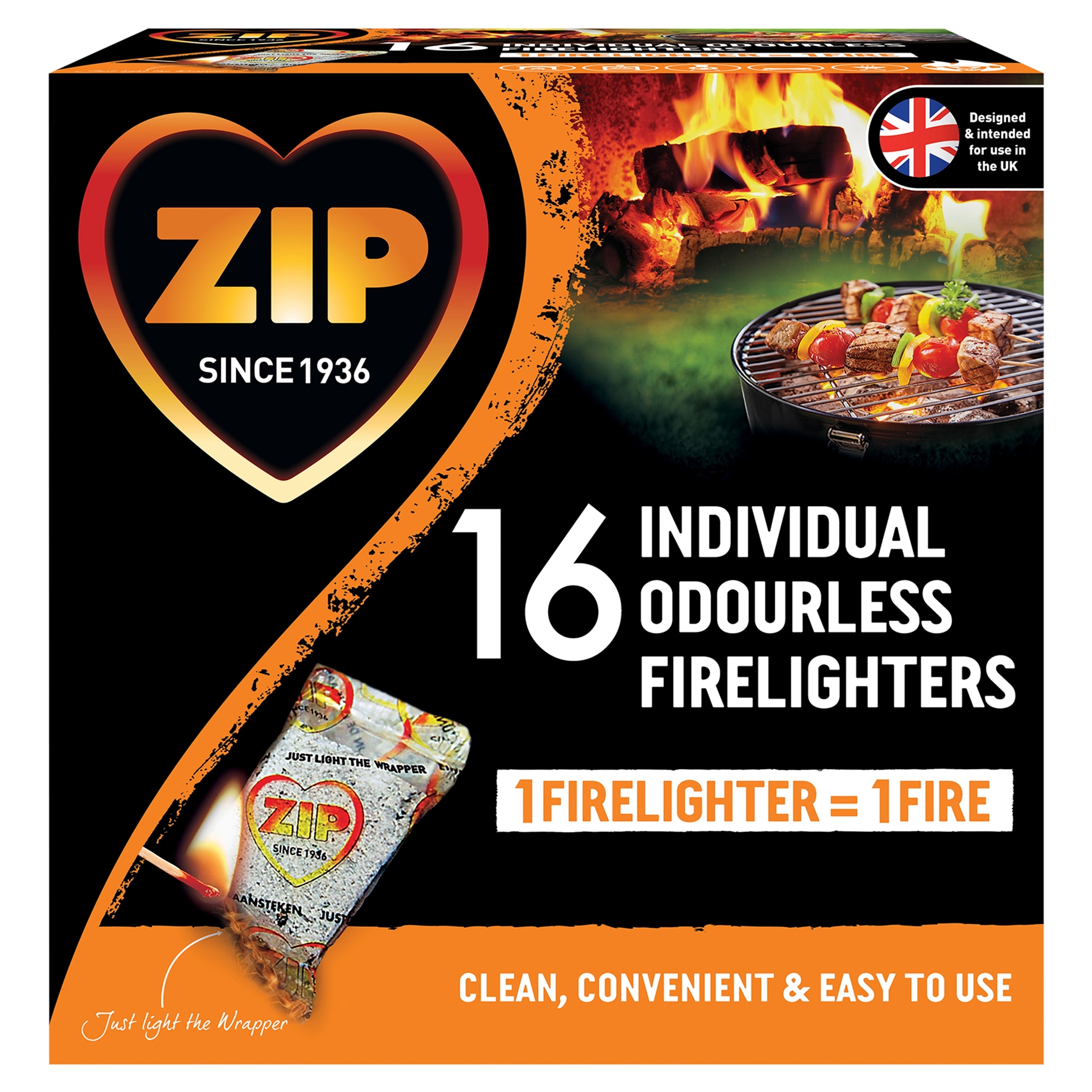 Zip 16 Individual Odourless Firelighters