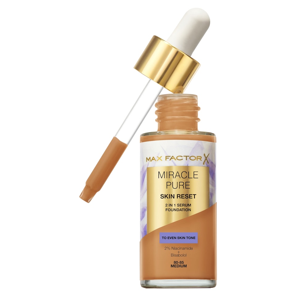 Max Factor Miracle Pure Serum Foundation 80 - 85 Medium 30ml