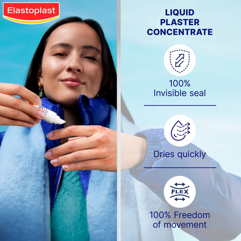 image 1 of Elastoplast Second Skin Protection Liquid Plaster Concentrate 60 Applications 10ml