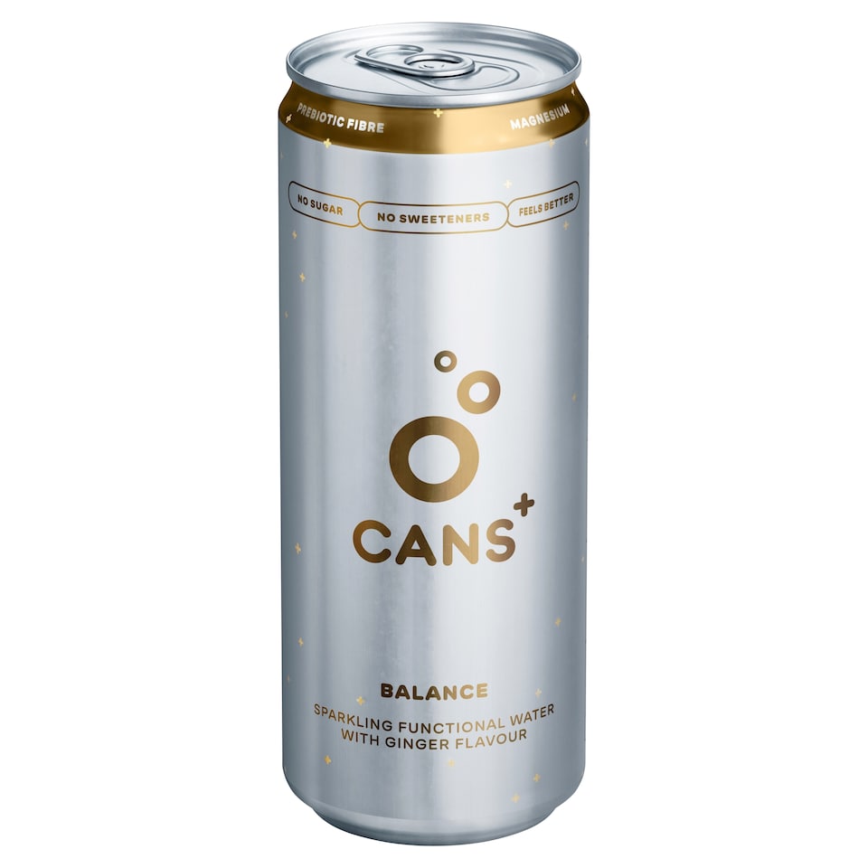 Cans+ Balance sýtený nealkoholický nápoj príchuťou hrušky a zázvoru 330 ml