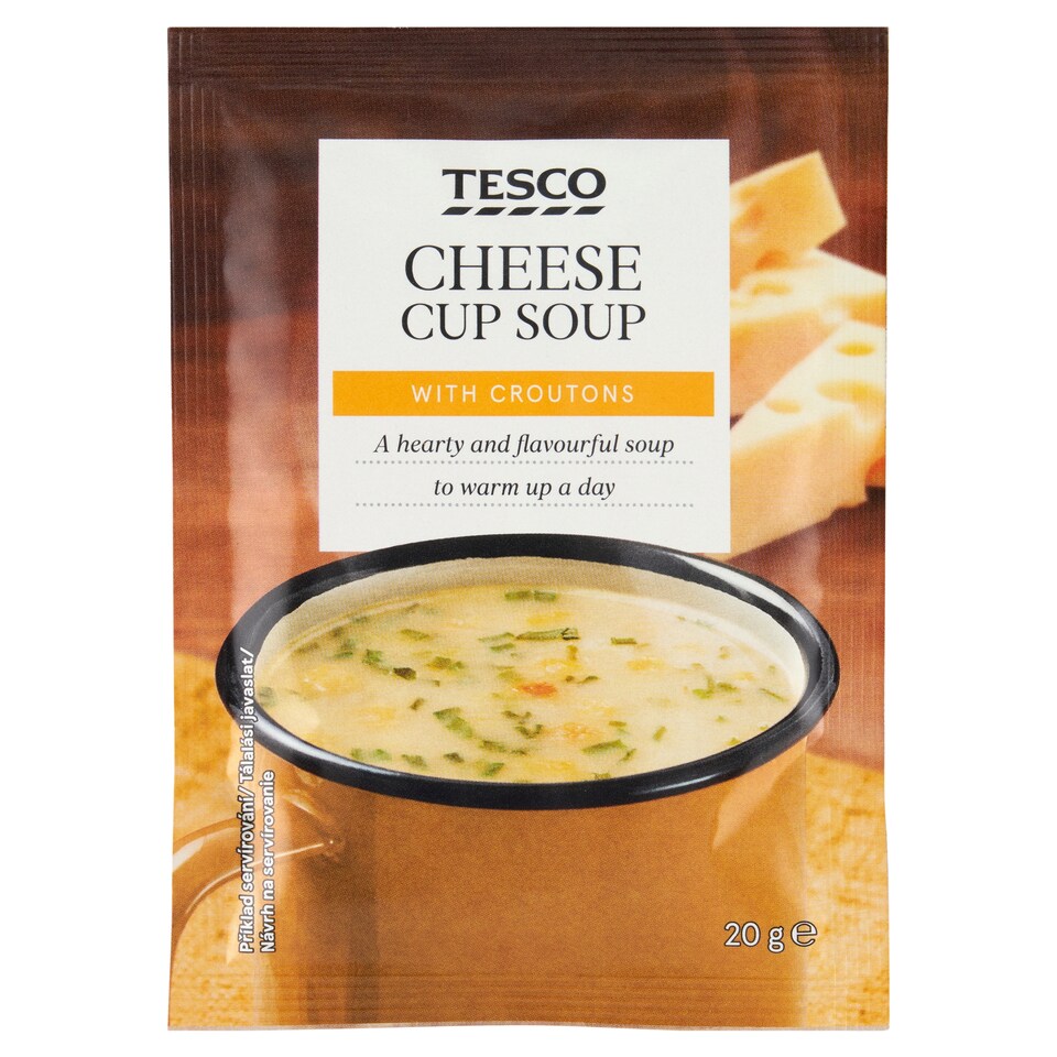 Tesco Cheese Cup Soup with Croutons 20 g
