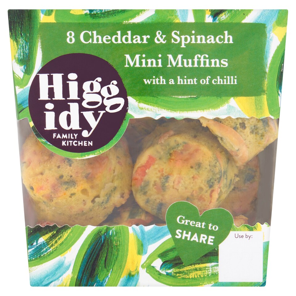image 1 of Higgidy 8 Mini Muffins Cheddar & Spinach 160G