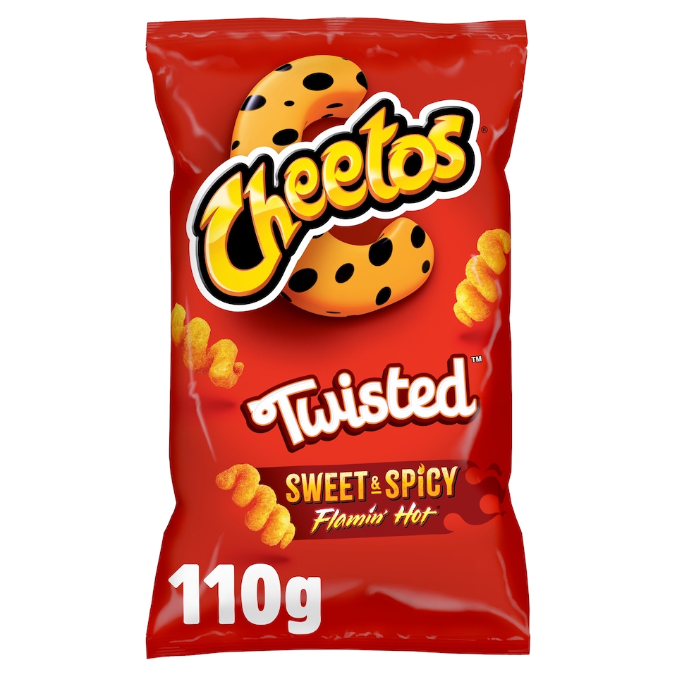 Cheetos Twisted Crisps - Sweet & Spicy Flamin' Hot 110g