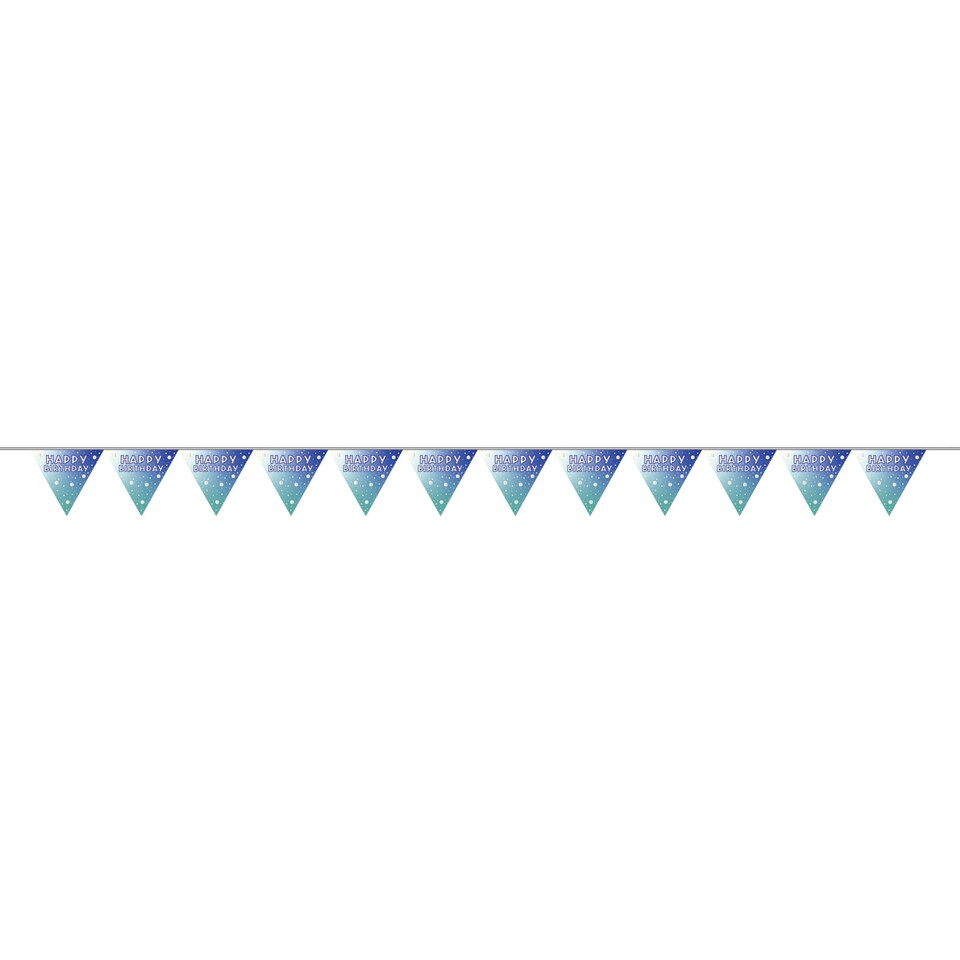 Tesco Blue Happy Birthday Bunting 4m